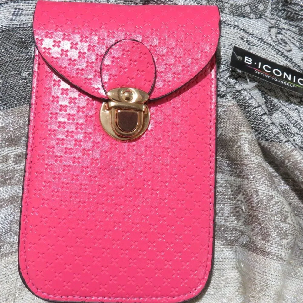 BOGO B. ICONIC CROSSBODY SATCHEL CLUTCH IPHONE SIZE CARRIER WALLET NWT